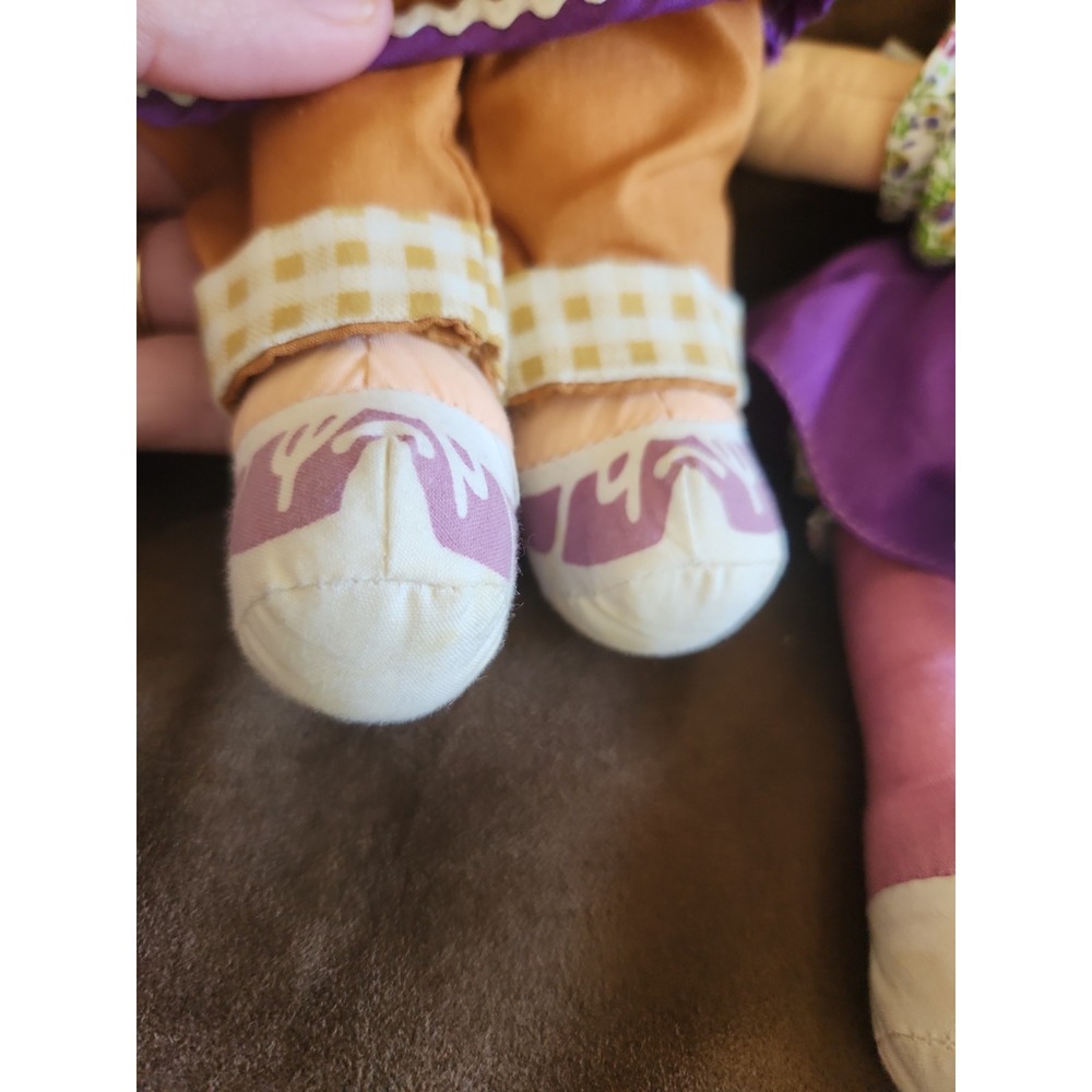 Vintage 1980 AmToy American Greeting Peanut Butter Jelly Soft Rag Dolls Set Read - Picture 15 of 16